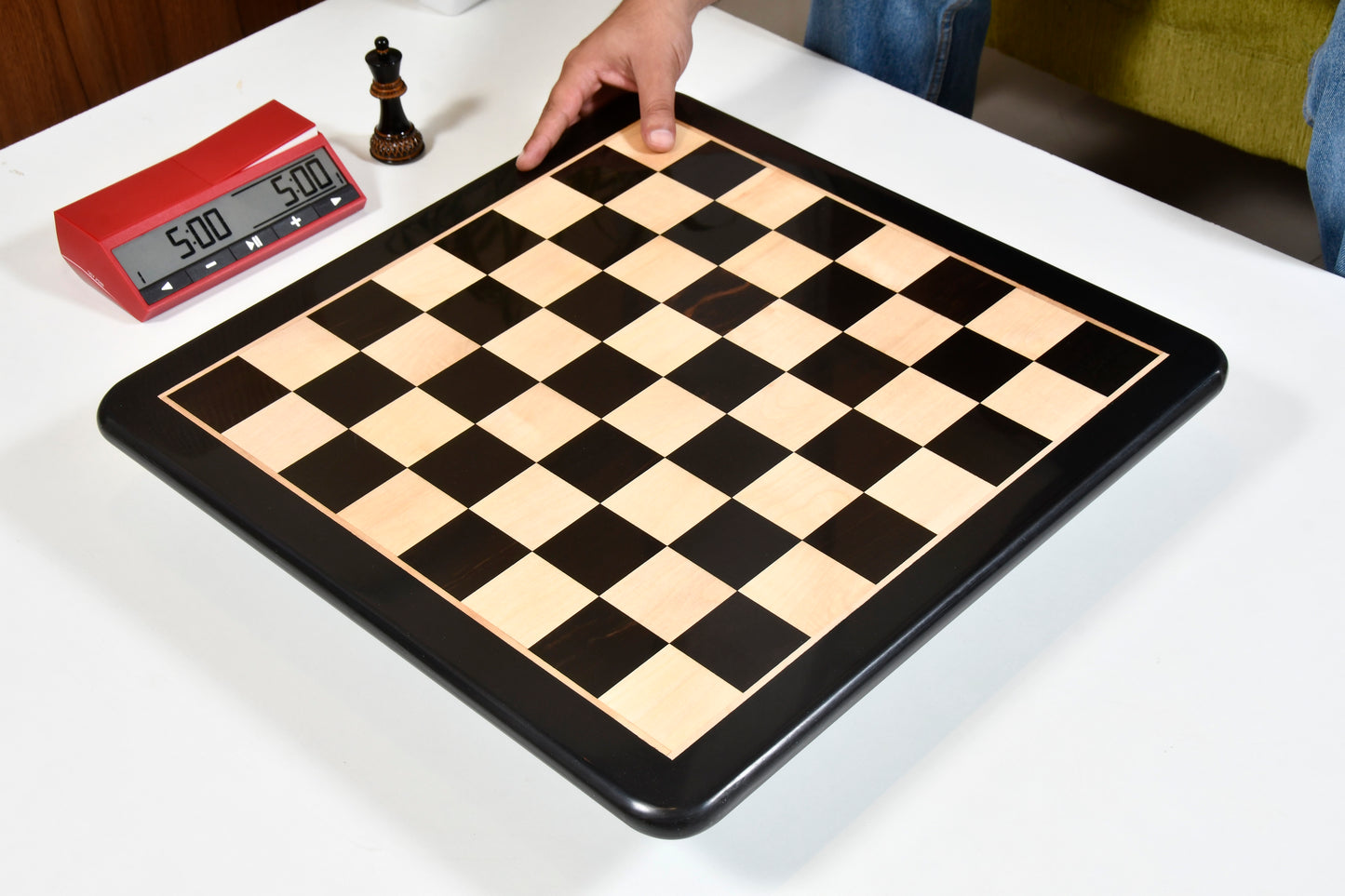 Wooden Chess Board Ebony Wood 19" - 50 mm