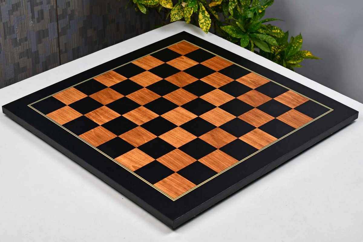 Golden Brown Wood Grain Tournament Chess Board 21" 57 mm Squares