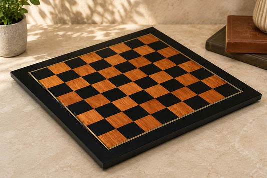 Golden Brown Wood Grain Tournament Chess Board 21" 57 mm Squares