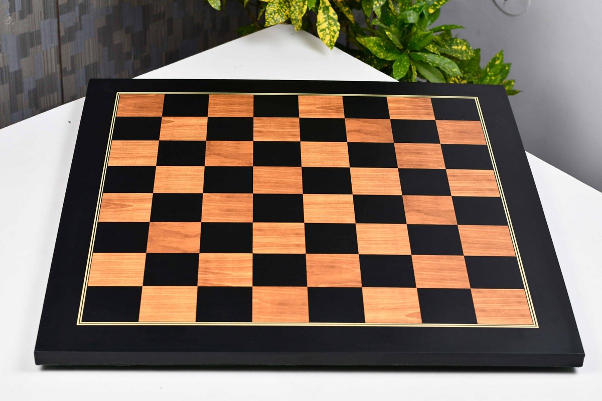 Golden Brown Wood Grain Tournament Chess Board 21" 57 mm Squares