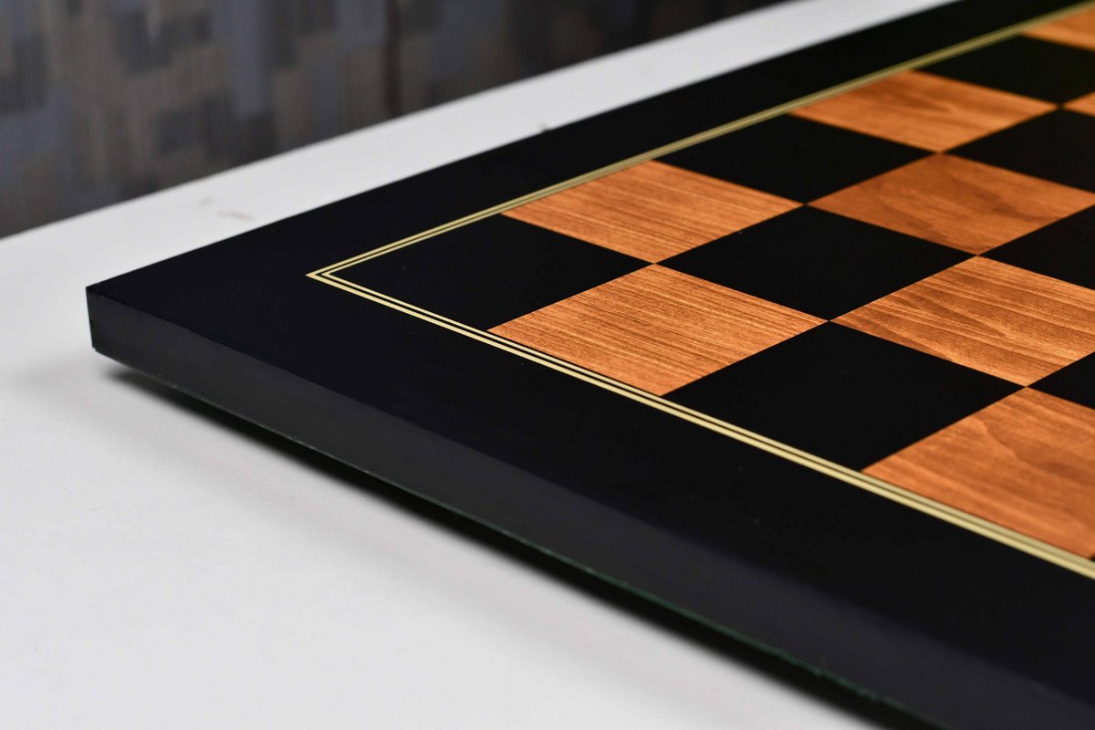 Golden Brown Wood Grain Tournament Chess Board 21" 57 mm Squares