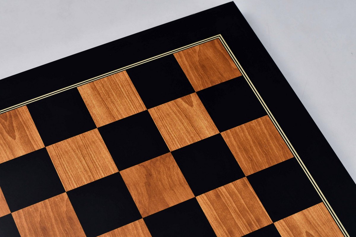Golden Brown Wood Grain Tournament Chess Board 21" 57 mm Squares
