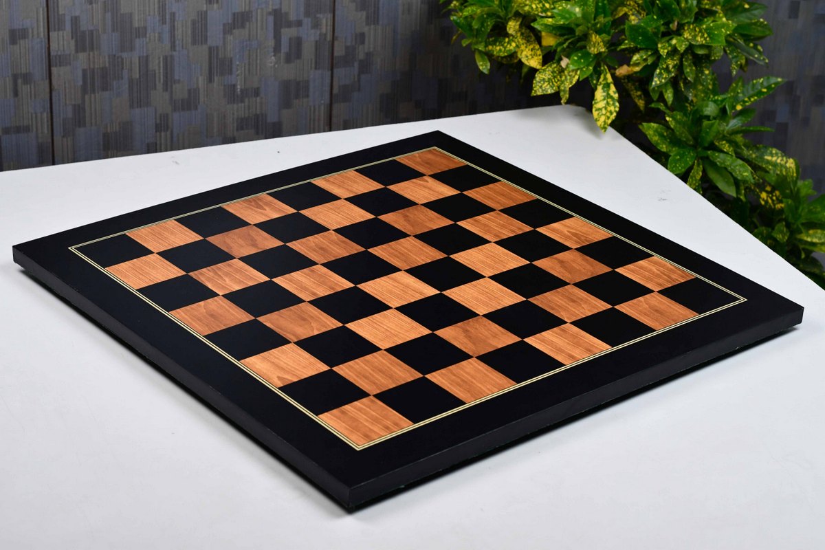 Golden Brown Wood Grain Tournament Chess Board 21" 57 mm Squares