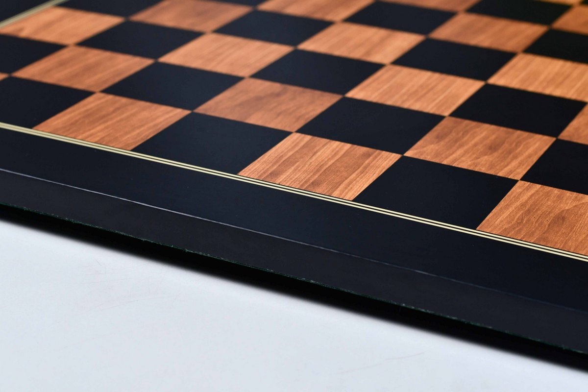Golden Brown Wood Grain Tournament Chess Board 21" 57 mm Squares