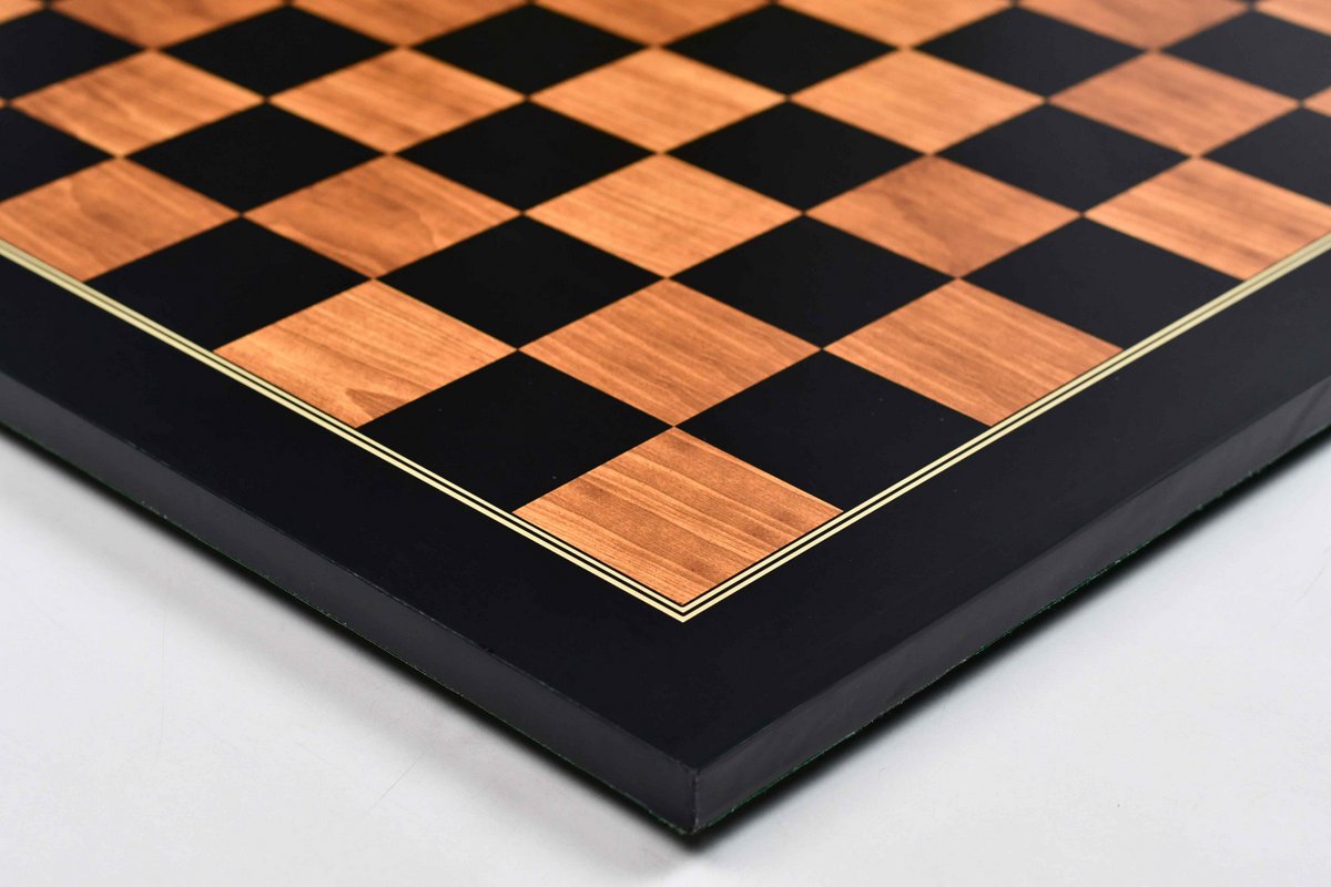Golden Brown Wood Grain Tournament Chess Board 21" 57 mm Squares