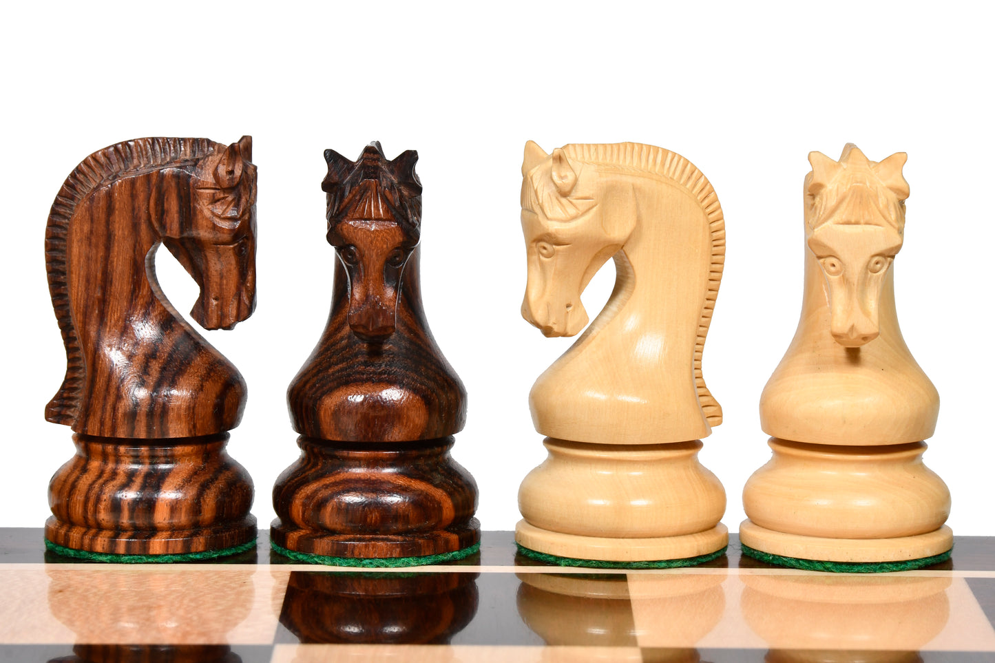 The Leningrad Club-Sized Wooden Chess Pieces in Indian Rosewood & Boxwood- 4.0" King