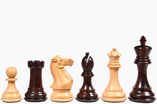 The Honour of Staunton (HOS) Series Weighted Chess Pieces in Rose wood & Box Wood - 4.0" King