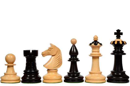 The 1935 Warsaw Capablanca Simultaneous Chess Set Reproduction in Ebony and Boxwood - 3.8" King