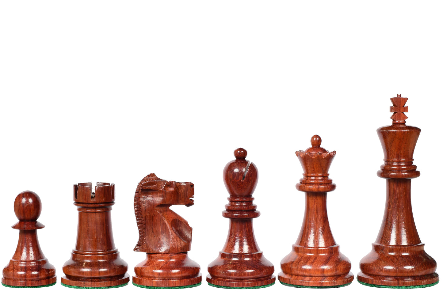 1972 Repro Fischer-Spassky Pattern Chess Pieces V2.0 in Rosewood / Boxwood - 3.75" King with Board