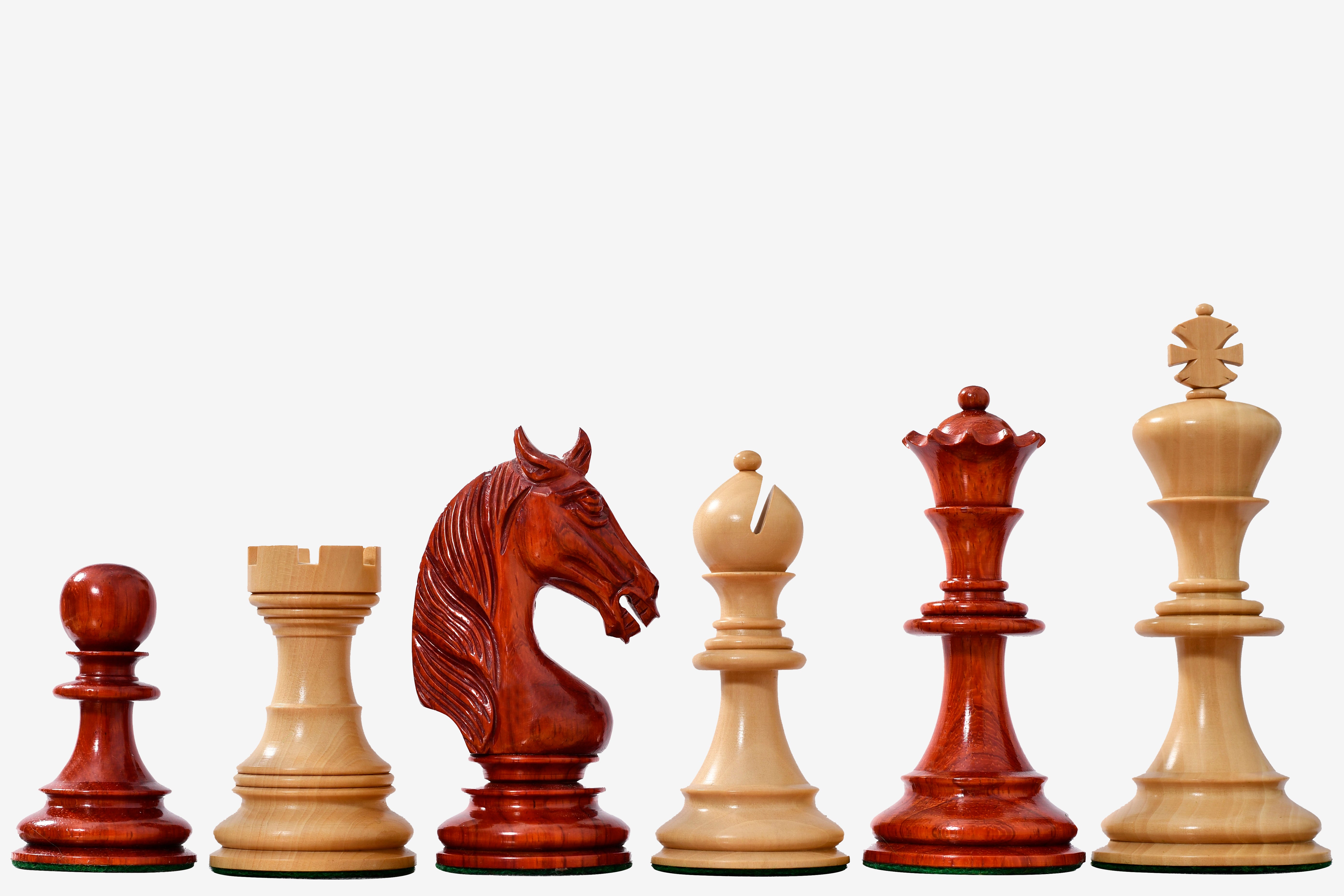 The Monarch’s Gambit Handcrafted Luxury Chess Pieces – in Bud Rosewood ...