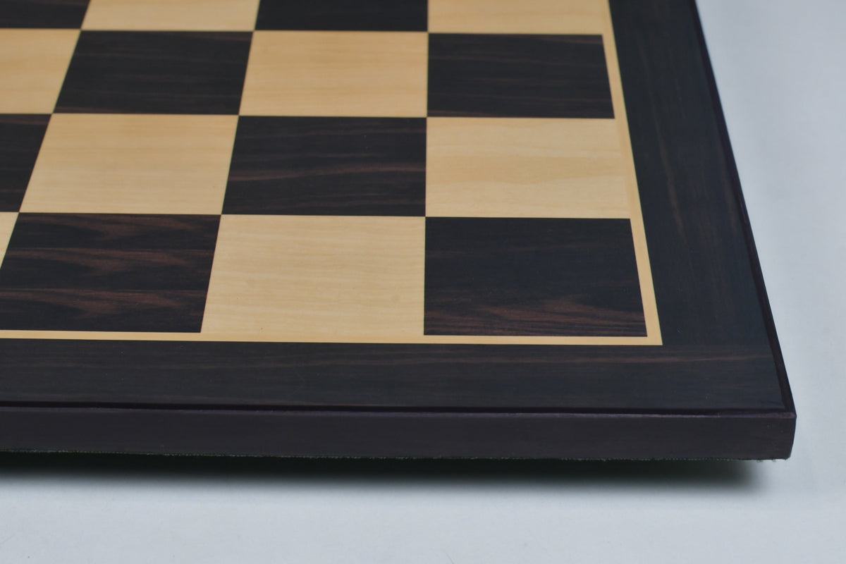 21" Ebony & Maple Look Wooden Chess Board with Epoxy Matte Finish – 55mm Squares