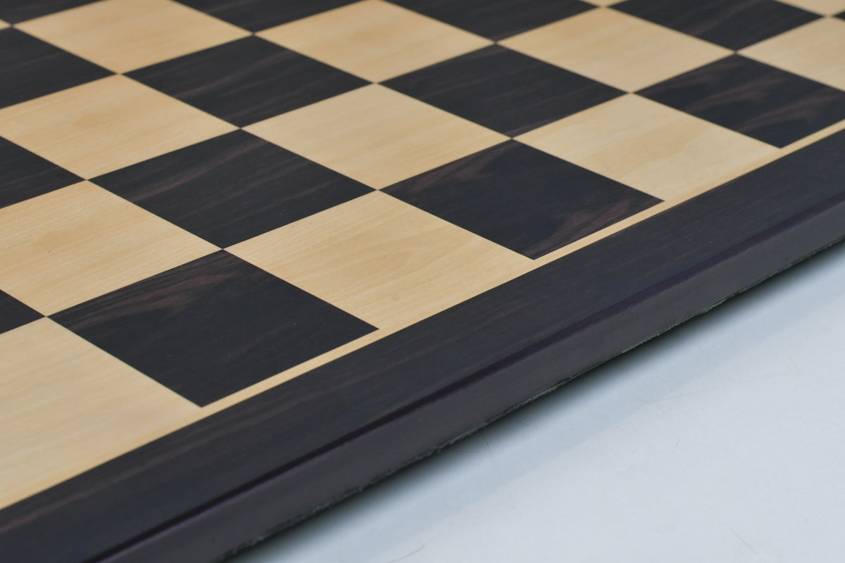 21" Ebony & Maple Look Wooden Chess Board with Epoxy Matte Finish – 55mm Squares