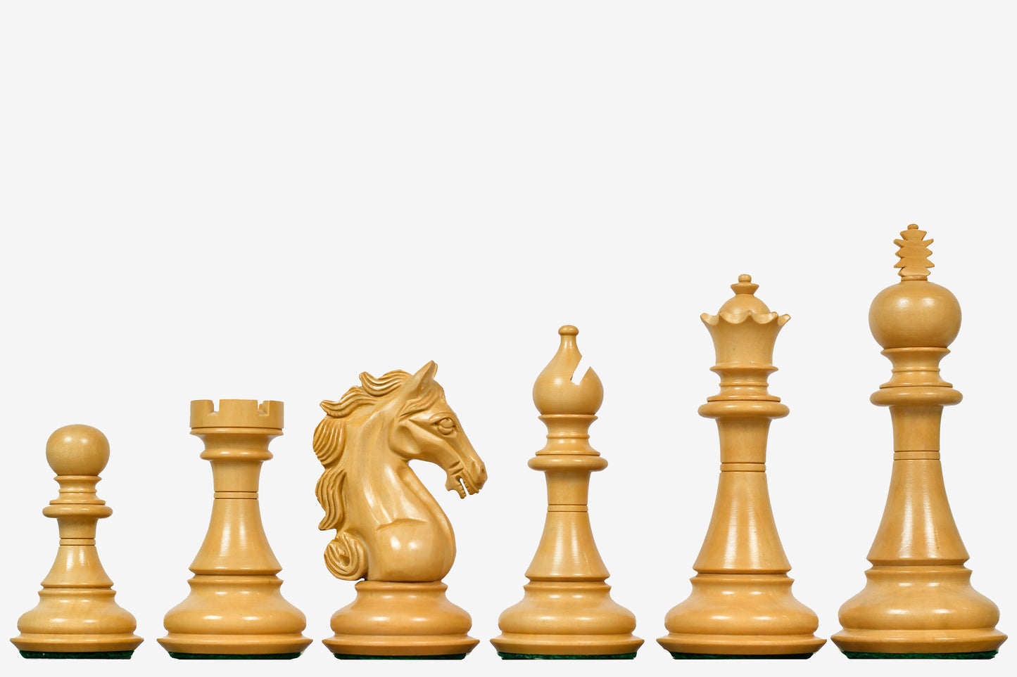 The Shera Series Staunton Weighted Chess Pieces V2.0 in Rosewood / Boxwood - 4.5" King