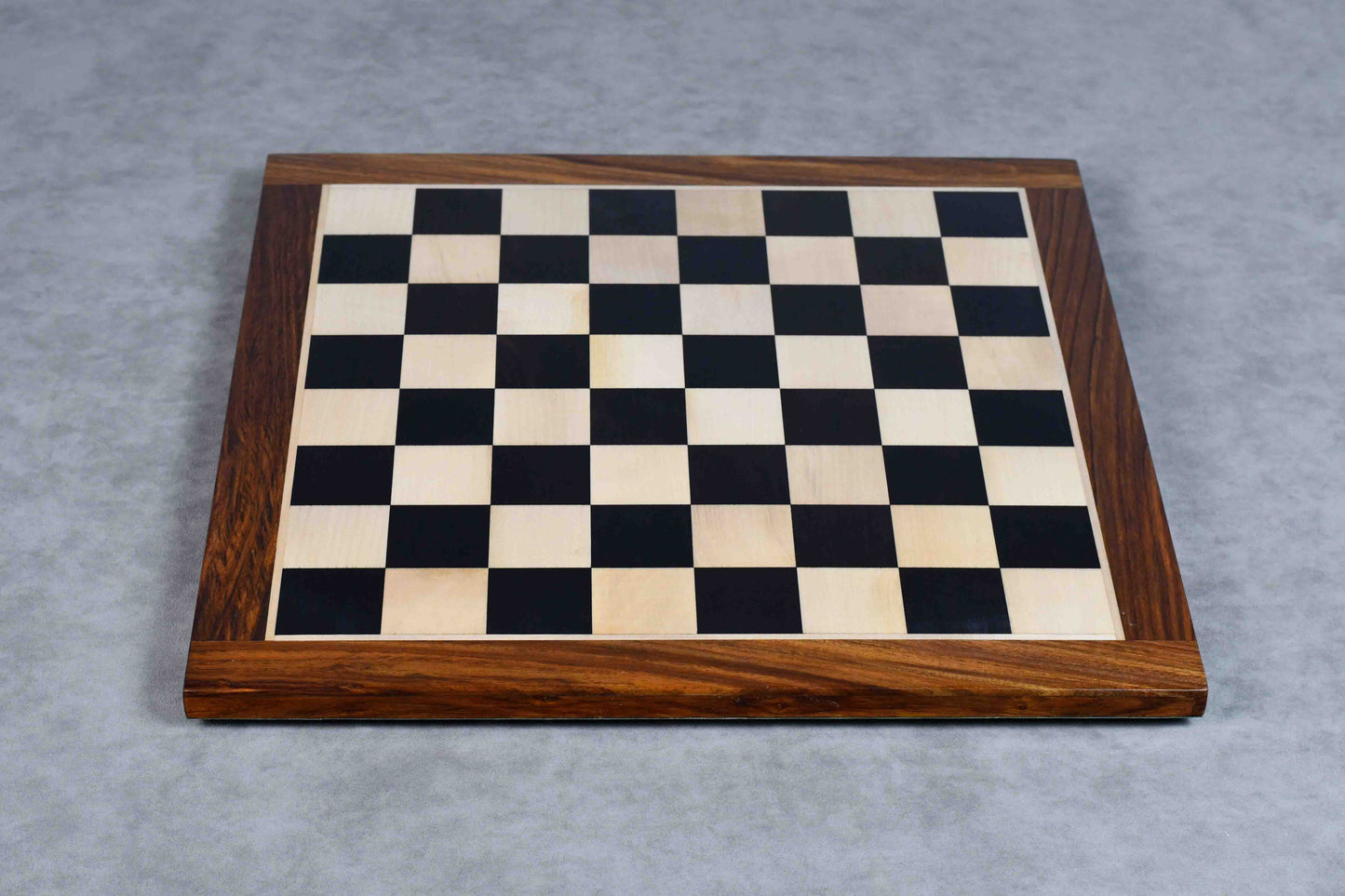 Solid Ebony Maple Chess Board with Sheesham Border 17" (45 mm)