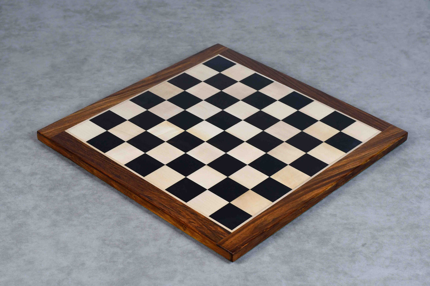 Solid Ebony Maple Chess Board with Sheesham Border 17" (45 mm)