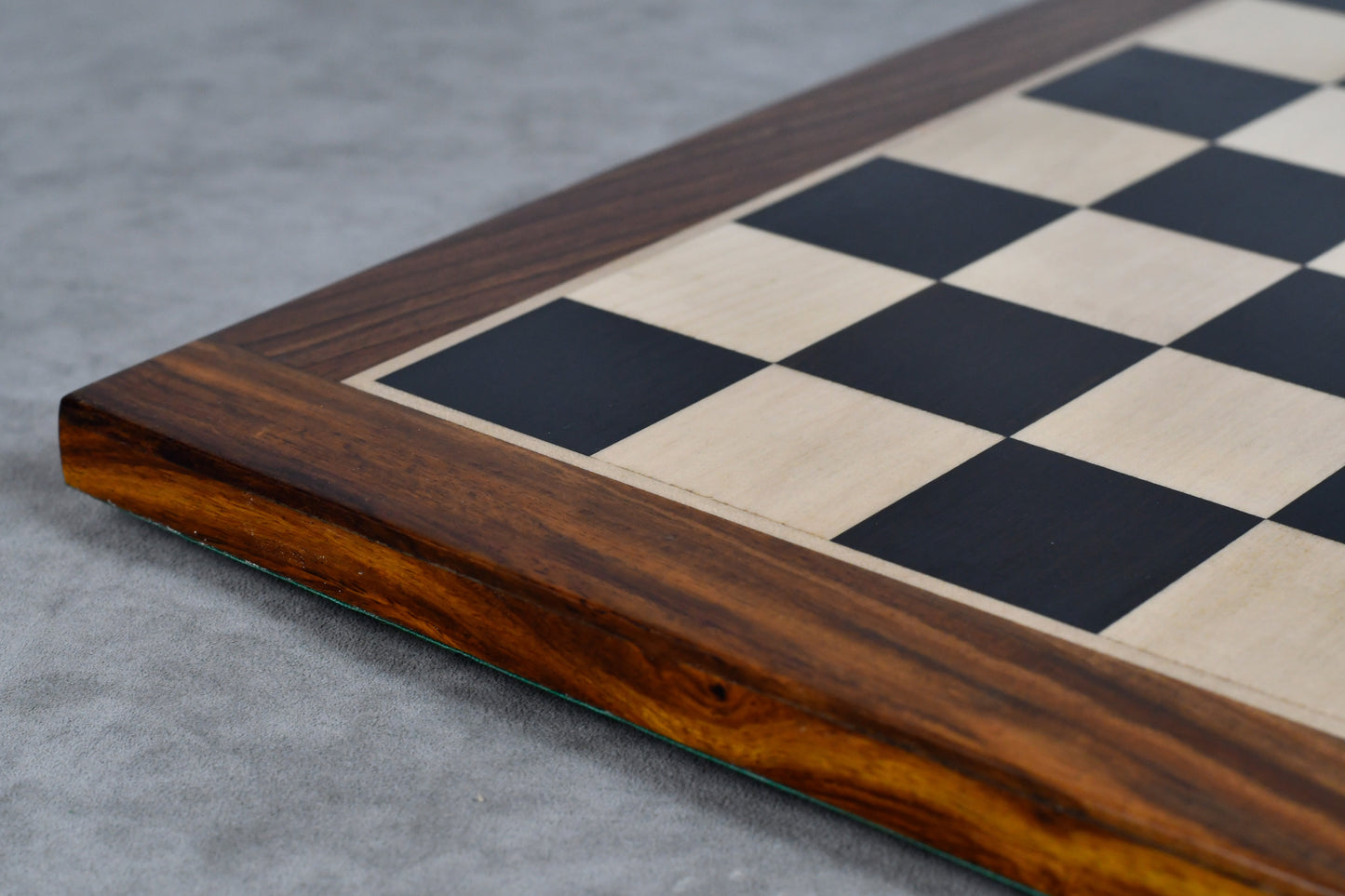 Solid Ebony Maple Chess Board with Sheesham Border 17" (45 mm)
