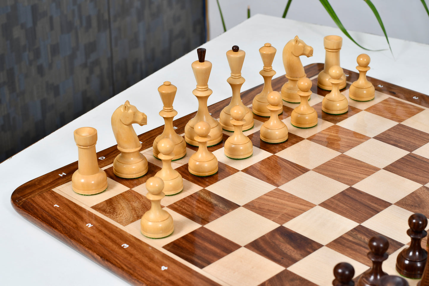 1935-60 Reproduced Russian Soviet Era Series Chess Pieces in Sheesham & Boxwood - 4.4" King