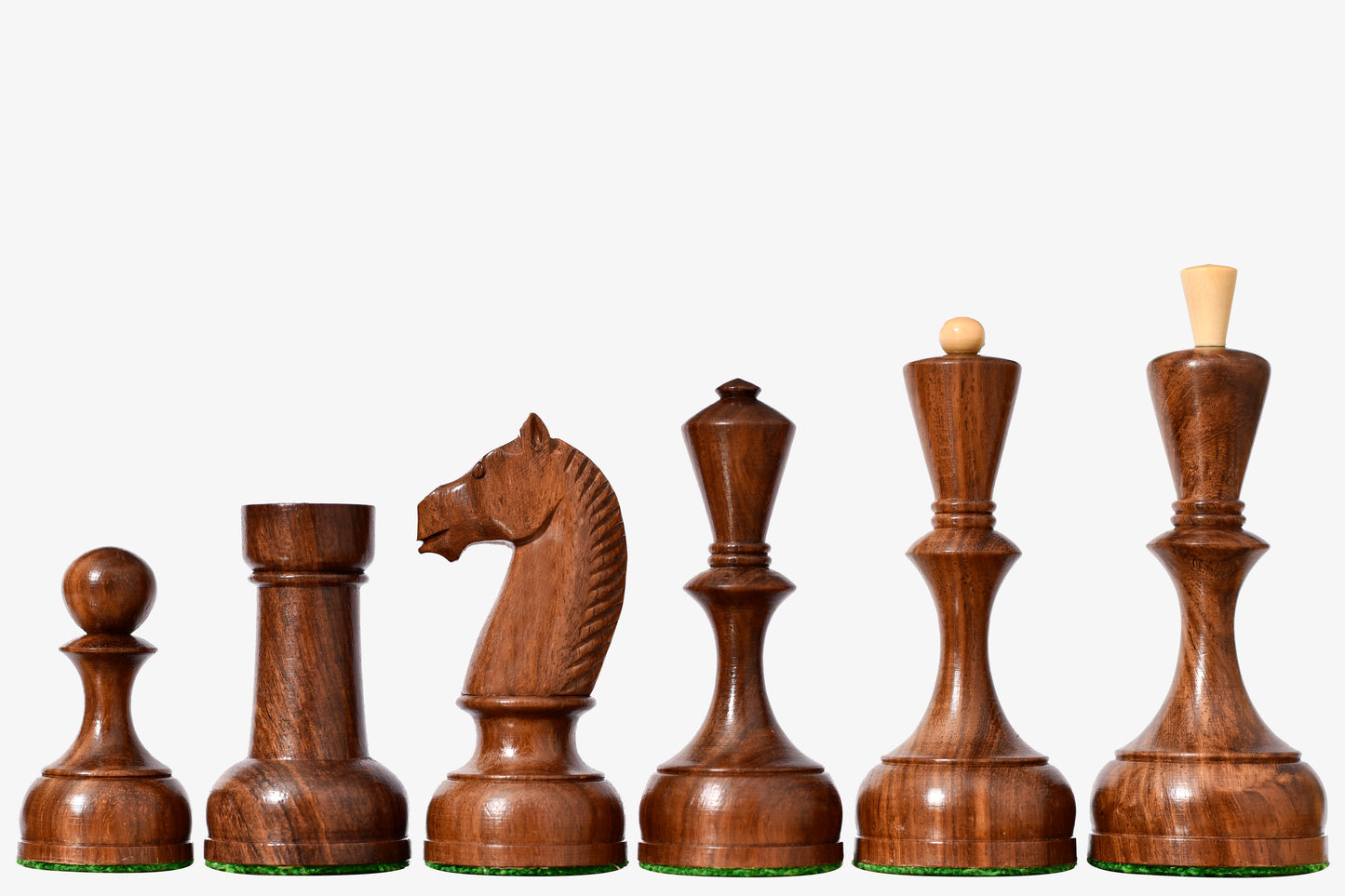 1935-60 Reproduced Russian Soviet Era Series Chess Pieces in Sheesham & Boxwood - 4.4" King