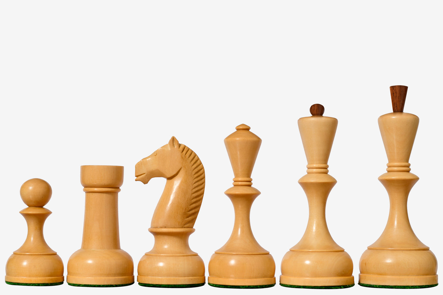 1935-60 Reproduced Russian Soviet Era Series Chess Pieces in Sheesham & Boxwood - 4.4" King