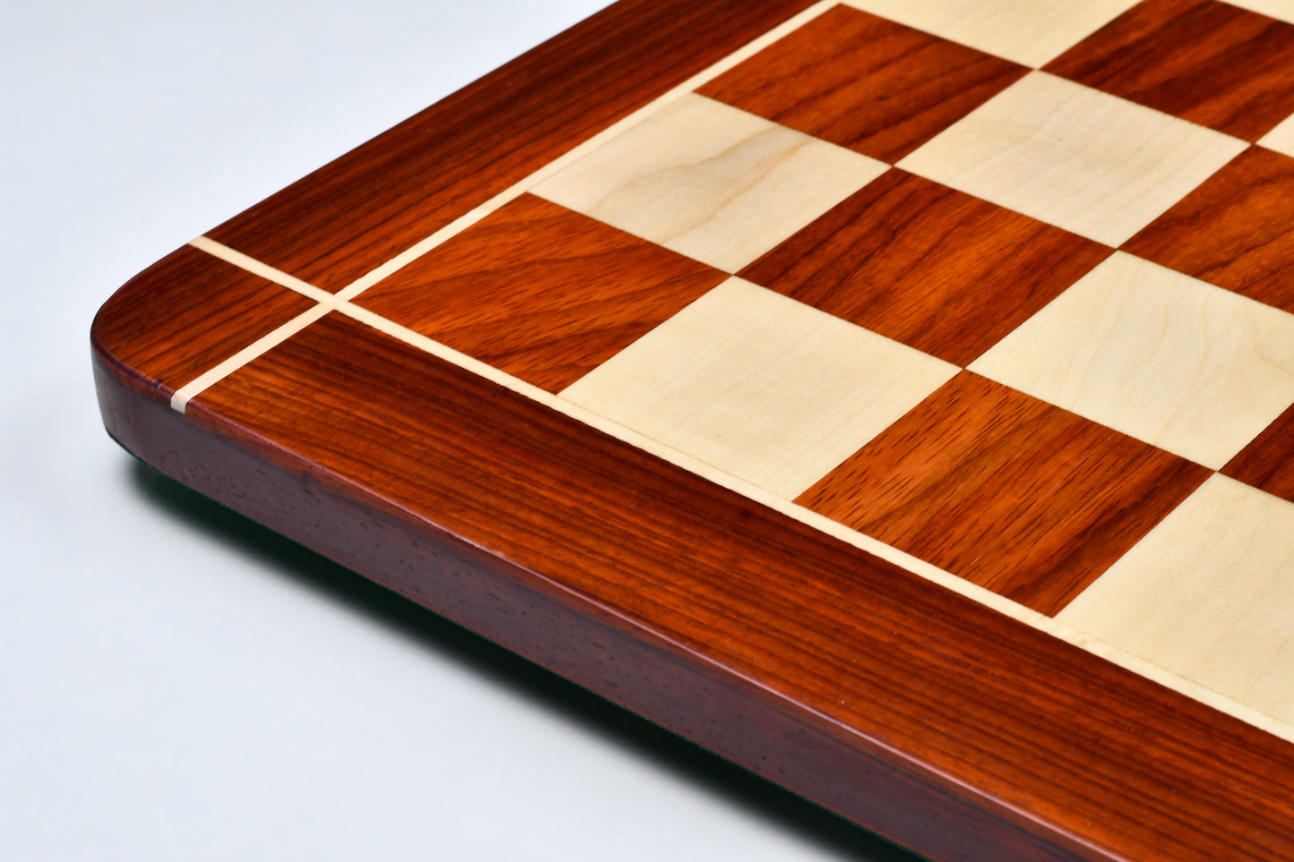 Wooden Chess Board Rounded Edge Blood Red Bud Rose Wood 23" - 60 mm