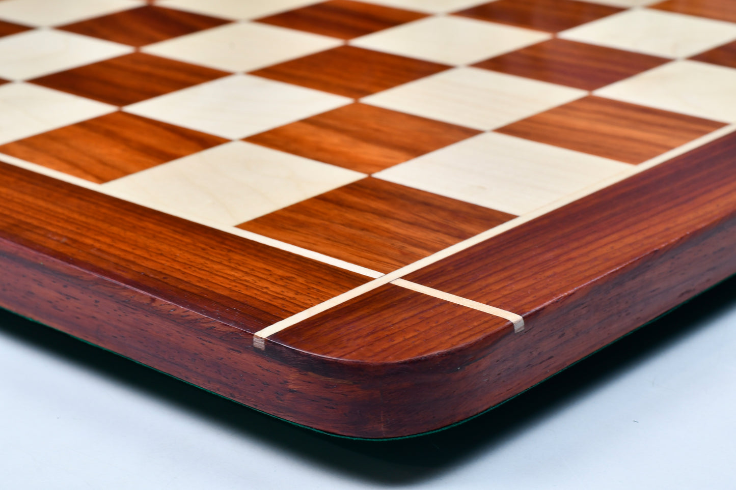 Wooden Chess Board Rounded Edge Blood Red Bud Rose Wood 23" - 60 mm