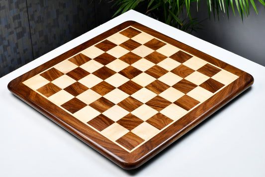 Wooden Solid Chess Board Sheesham(Golden Rosewood) Wood 23" - 60 mm Square Size