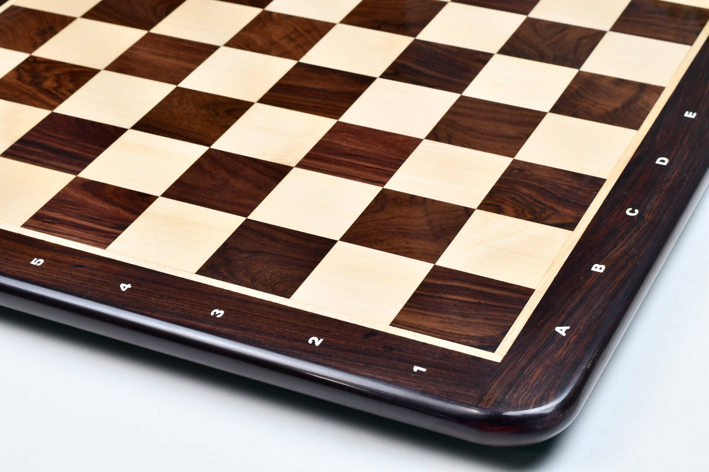 Wooden Chess Board with Notation Dark Brown Indian Rosewood 21" - 55 mm