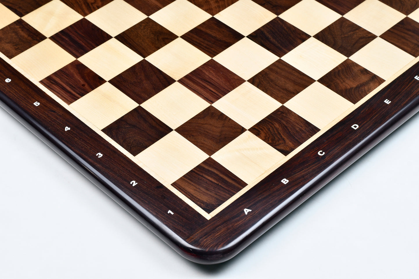 Wooden Chess Board with Notation Dark Brown Indian Rosewood 21" - 55 mm