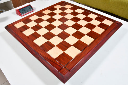 Deluxe Bud Rosewood / Maple Wooden Chess Board 23" - 60 mm