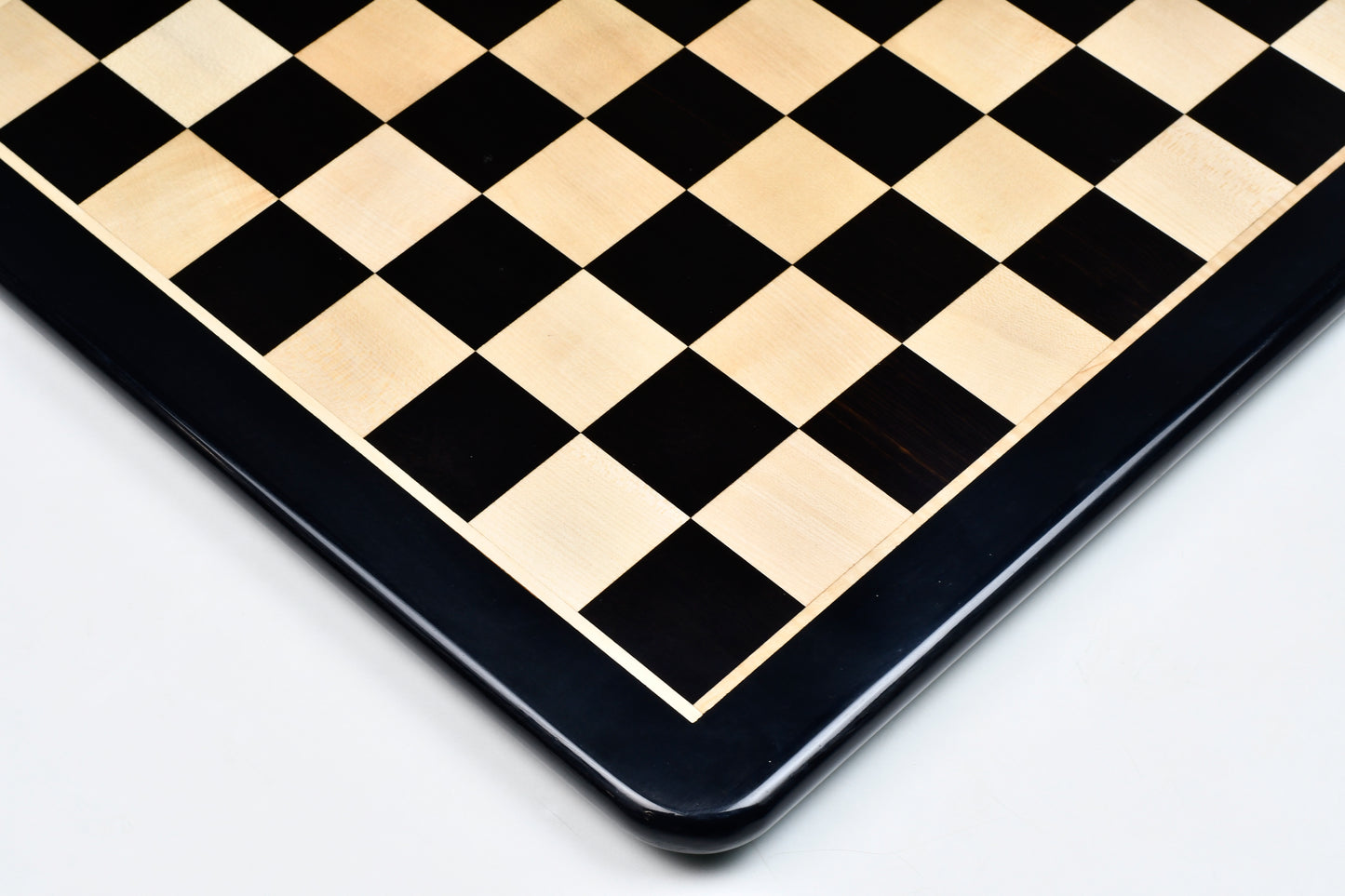 Wooden Chess Board in Ebony Wood & Maple 21" - 55 mm Square