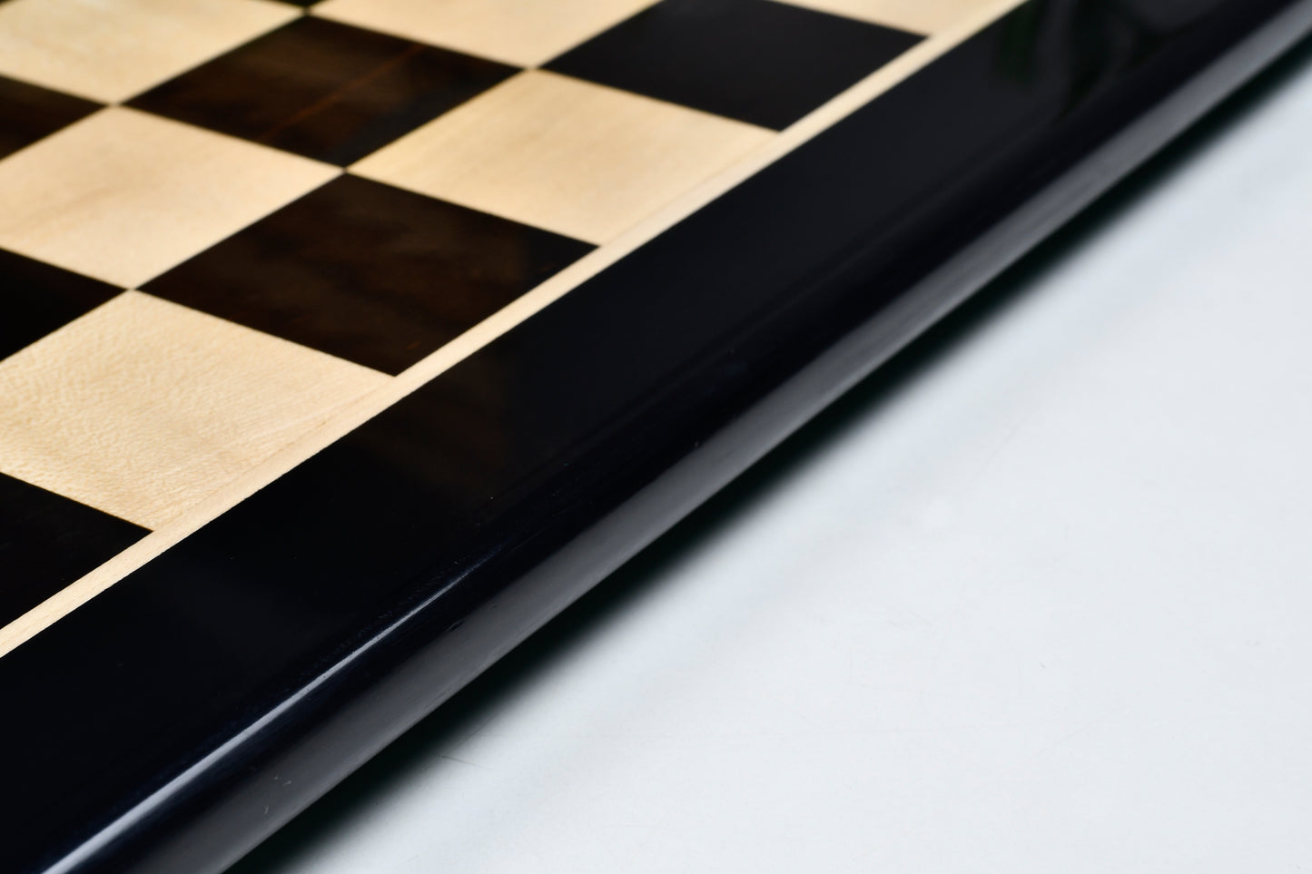 Wooden Chess Board in Ebony Wood & Maple 21" - 55 mm Square