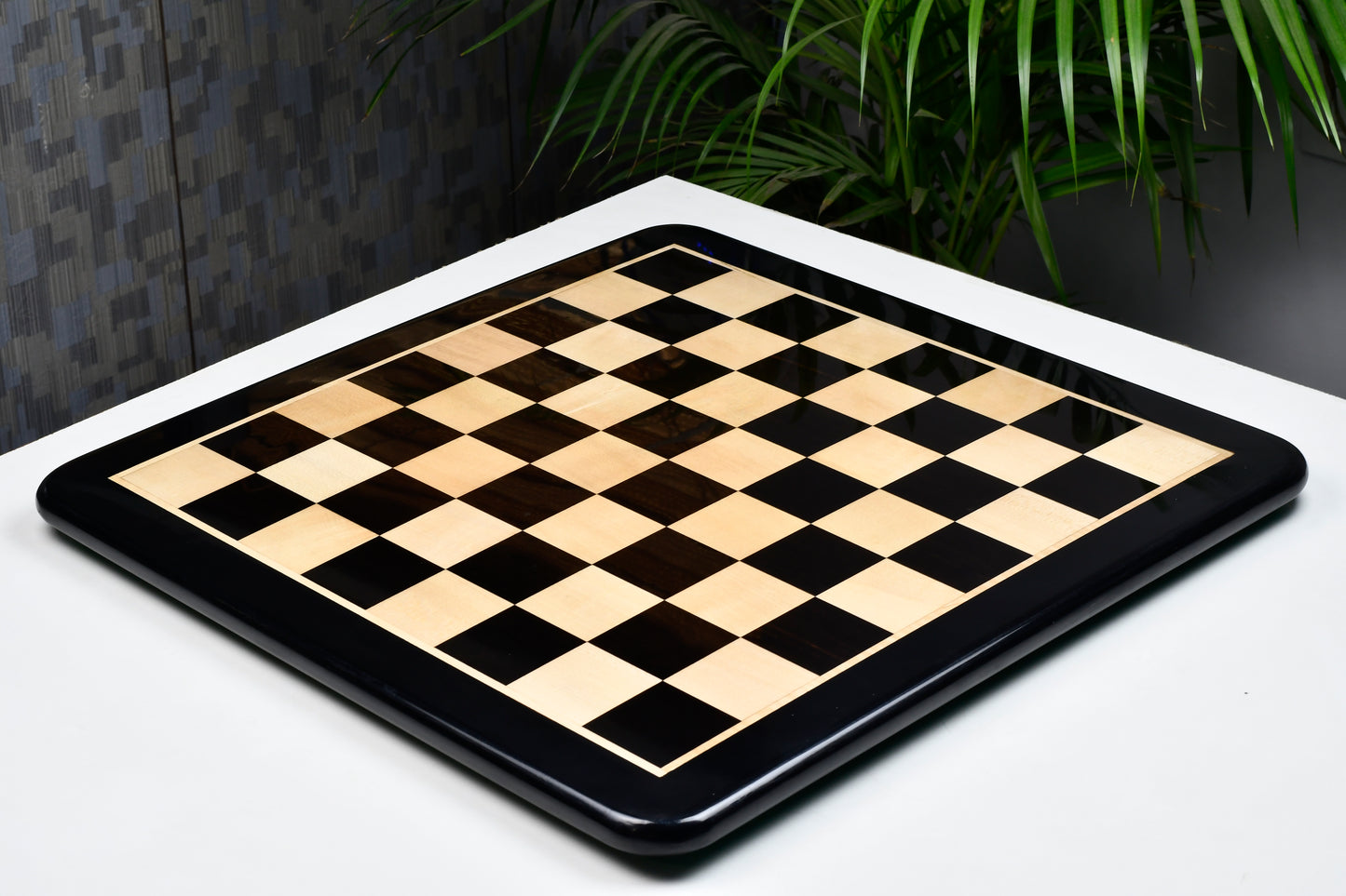 Wooden Chess Board in Ebony Wood & Maple 21" - 55 mm Square