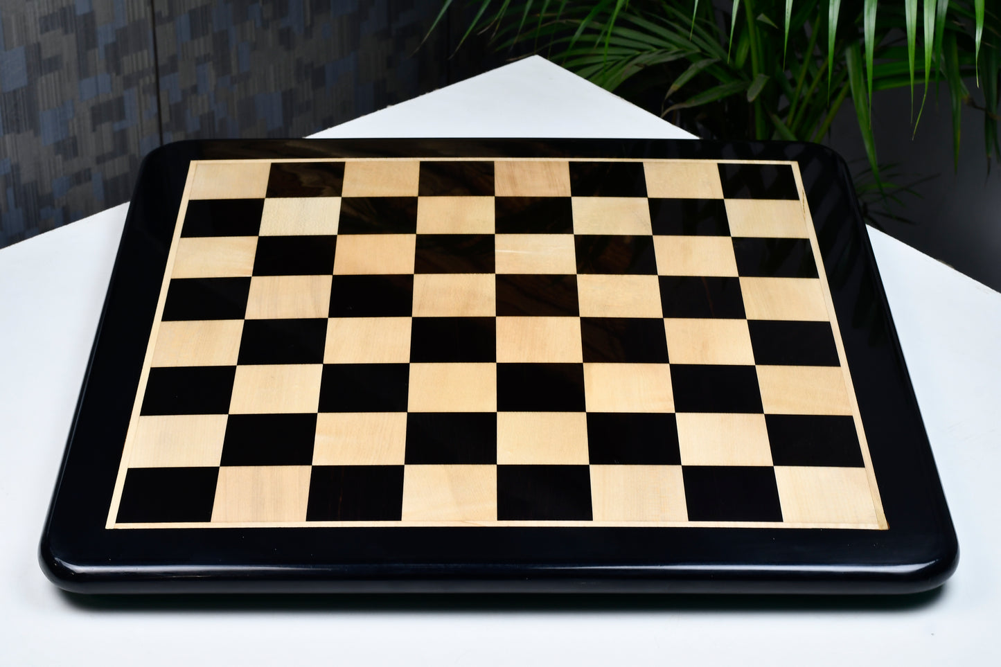 Wooden Chess Board in Ebony Wood & Maple 21" - 55 mm Square