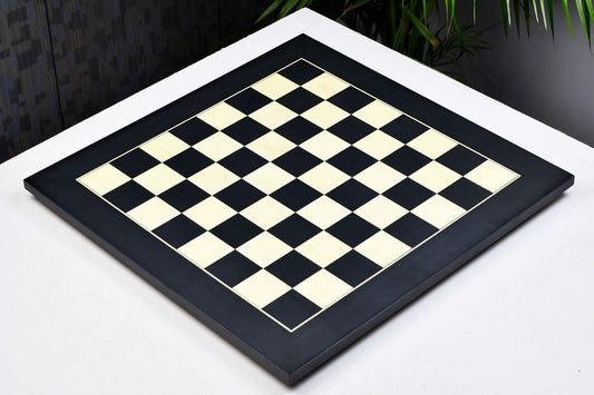 Wooden Deluxe Black Anigre Maple Matte Finish Chess Board 24" - 60 mm