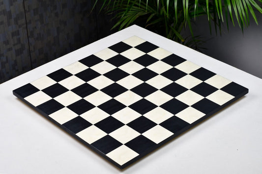 Minimalist Veneer Wooden Deluxe Black Anigre Maple Matte Finish Borderless Chess Board 19" - 60 mm