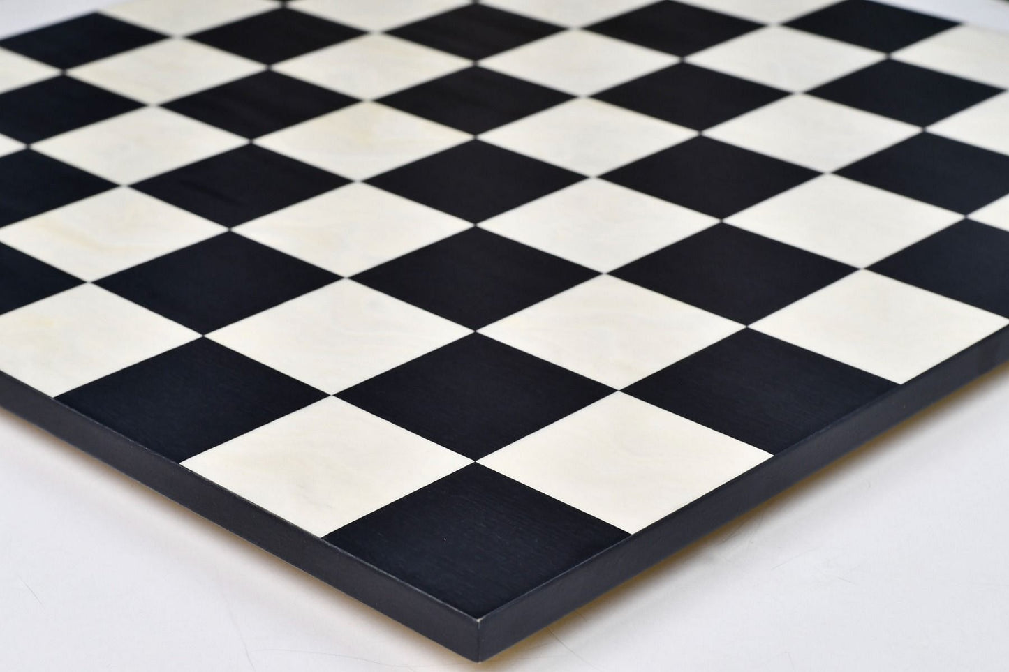 Minimalist Veneer Wooden Deluxe Black Anigre Maple Matte Finish Borderless Chess Board 19" - 60 mm