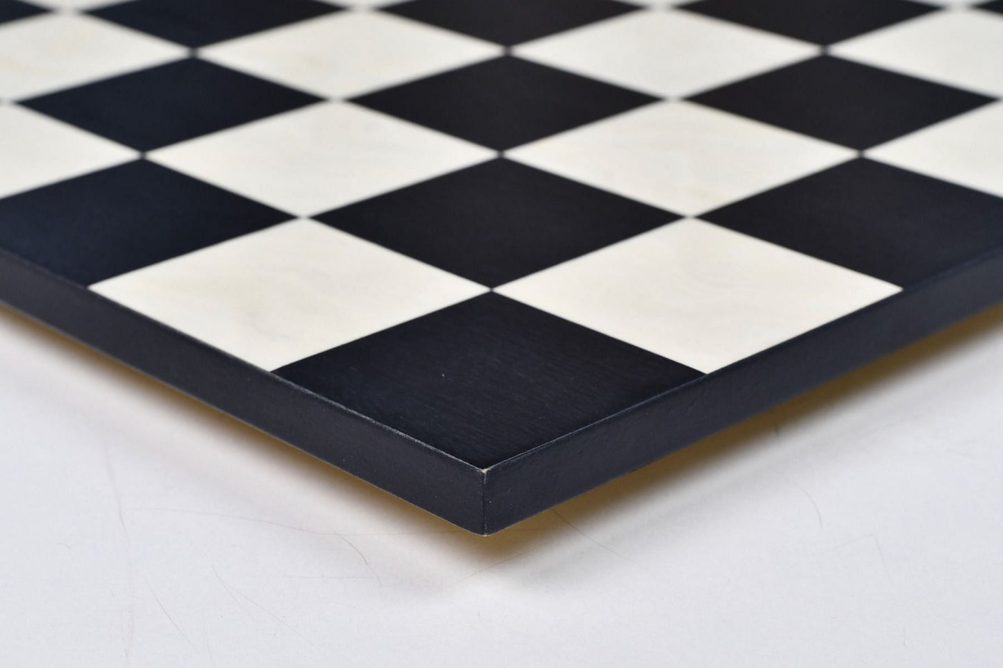 Minimalist Veneer Wooden Deluxe Black Anigre Maple Matte Finish Borderless Chess Board 19" - 60 mm