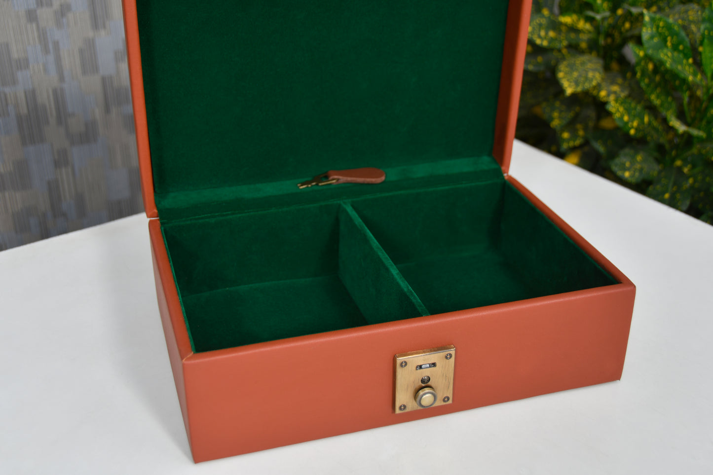 Genuine Leather Brown Color Storage Box for 3" - 4" Chess Set