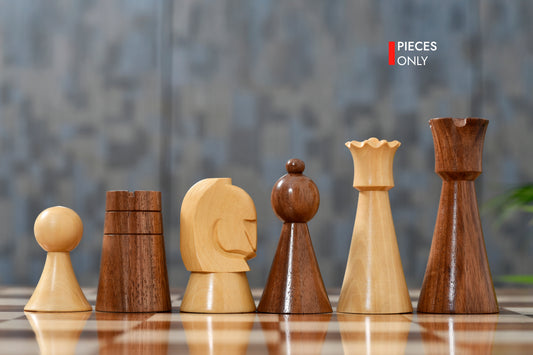 The Australian War Memorial Reproduced Chess Pieces by ACF in Sheesham & Natural Boxwood / King Base Stamping - 3.5" King