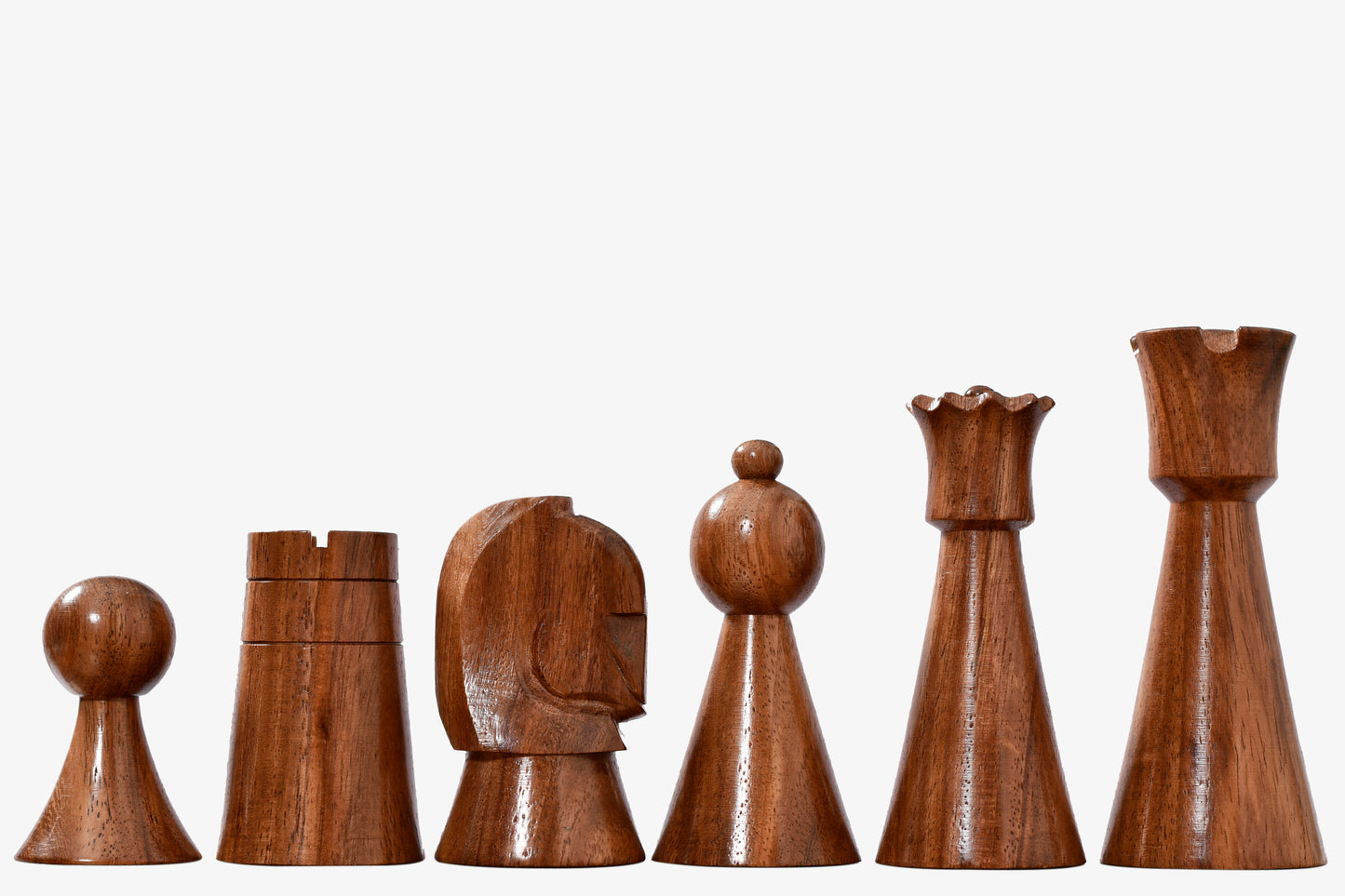The Australian War Memorial Reproduced Chess Pieces by ACF in Sheesham & Natural Boxwood / King Base Stamping - 3.5" King