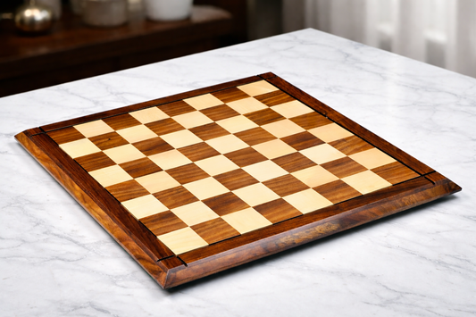 Deluxe Sheesham Solid Wood Maple Wooden Chess Board 21" - 55 mm