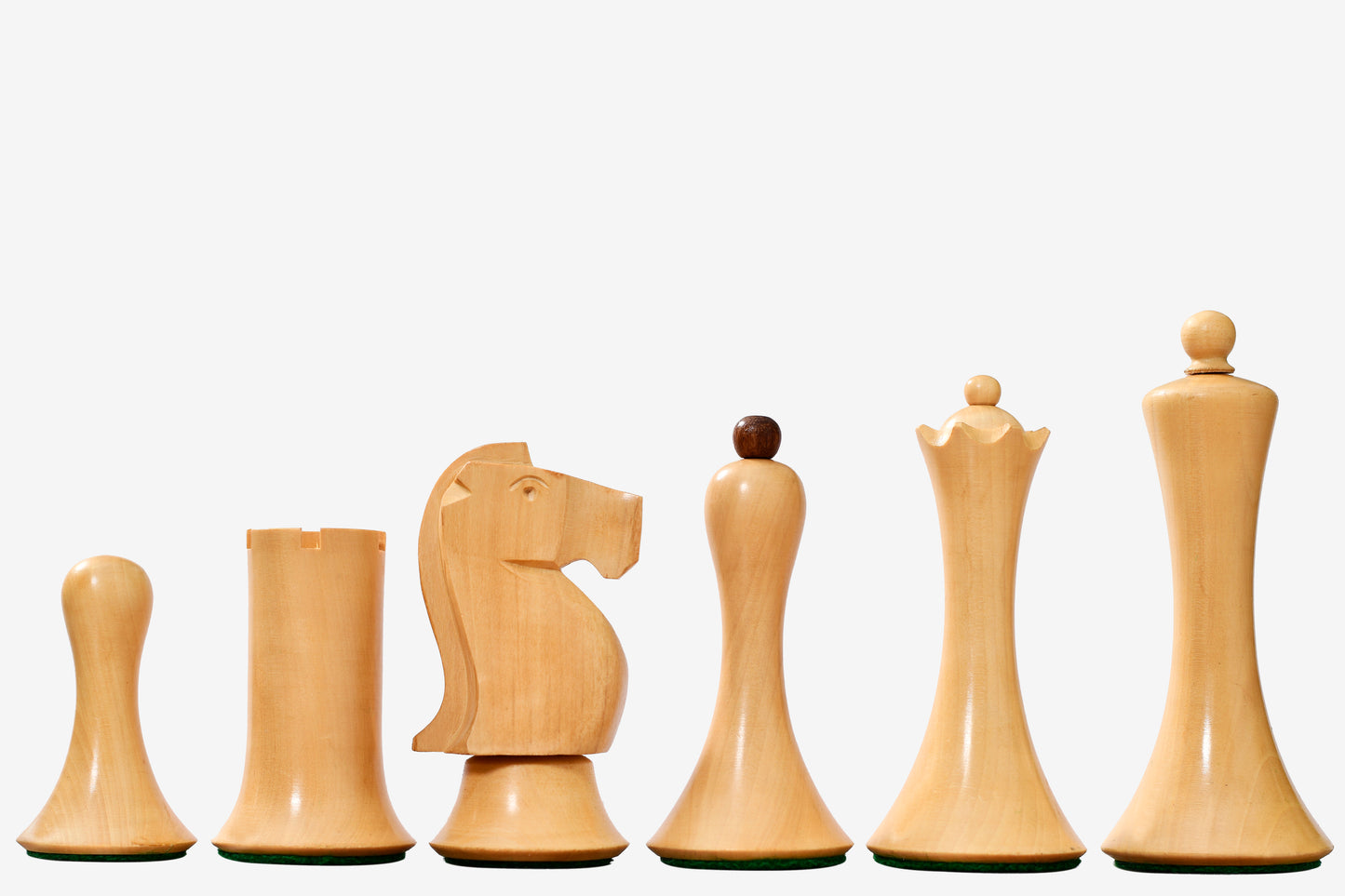 Minimalist Soviet-Style Chess Pieces In Sheesham & Boxwood - 3.7” King