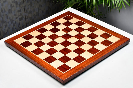 Solid Wooden Chess Board Blood Red Bud Rose Wood 23" - 60 mm