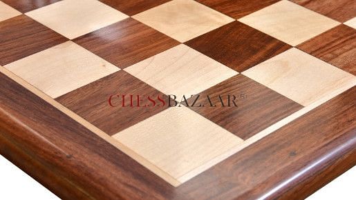 Chess Board Wooden Sheesham Golden Brown Wood 17" - 45 mm