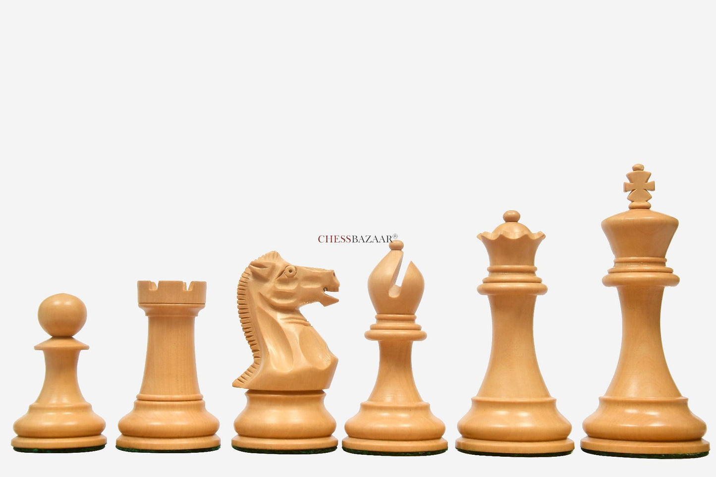 The Professional Series Tournament Staunton Weighted Chess Pieces in Sheesham and Boxwood - 3.8" King