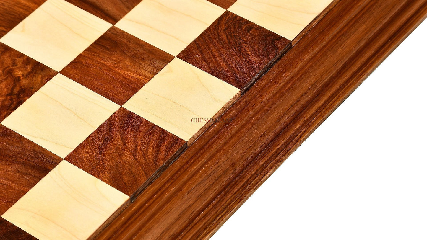 Beautiful Luxury Chess Board Sheesham Wood Maple - 21" 56 mm