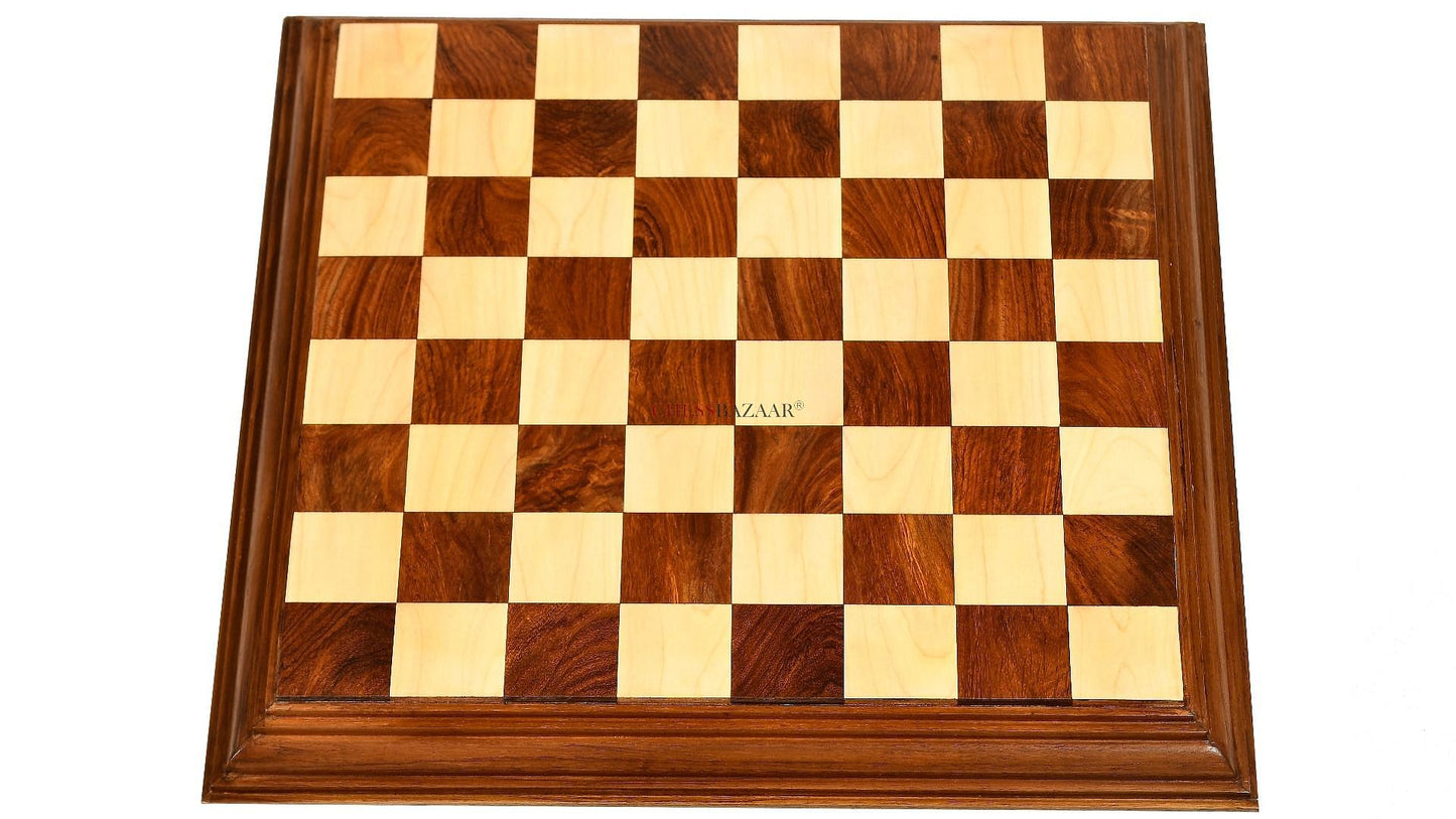 Beautiful Luxury Chess Board Sheesham Wood Maple - 21" 56 mm