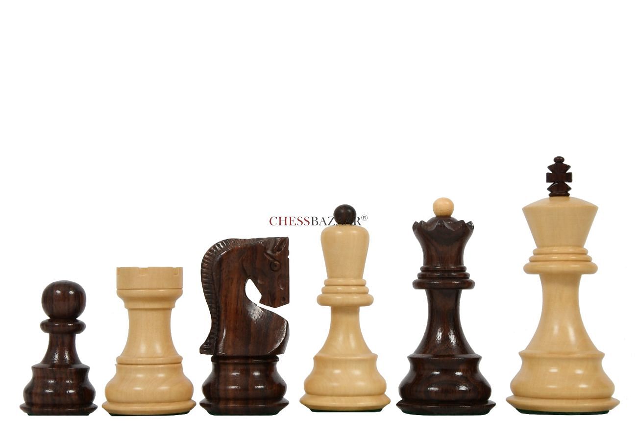 Old 1959 Russian Zagreb Staunton Chess Pieces in Rosewood / Natural Bo ...