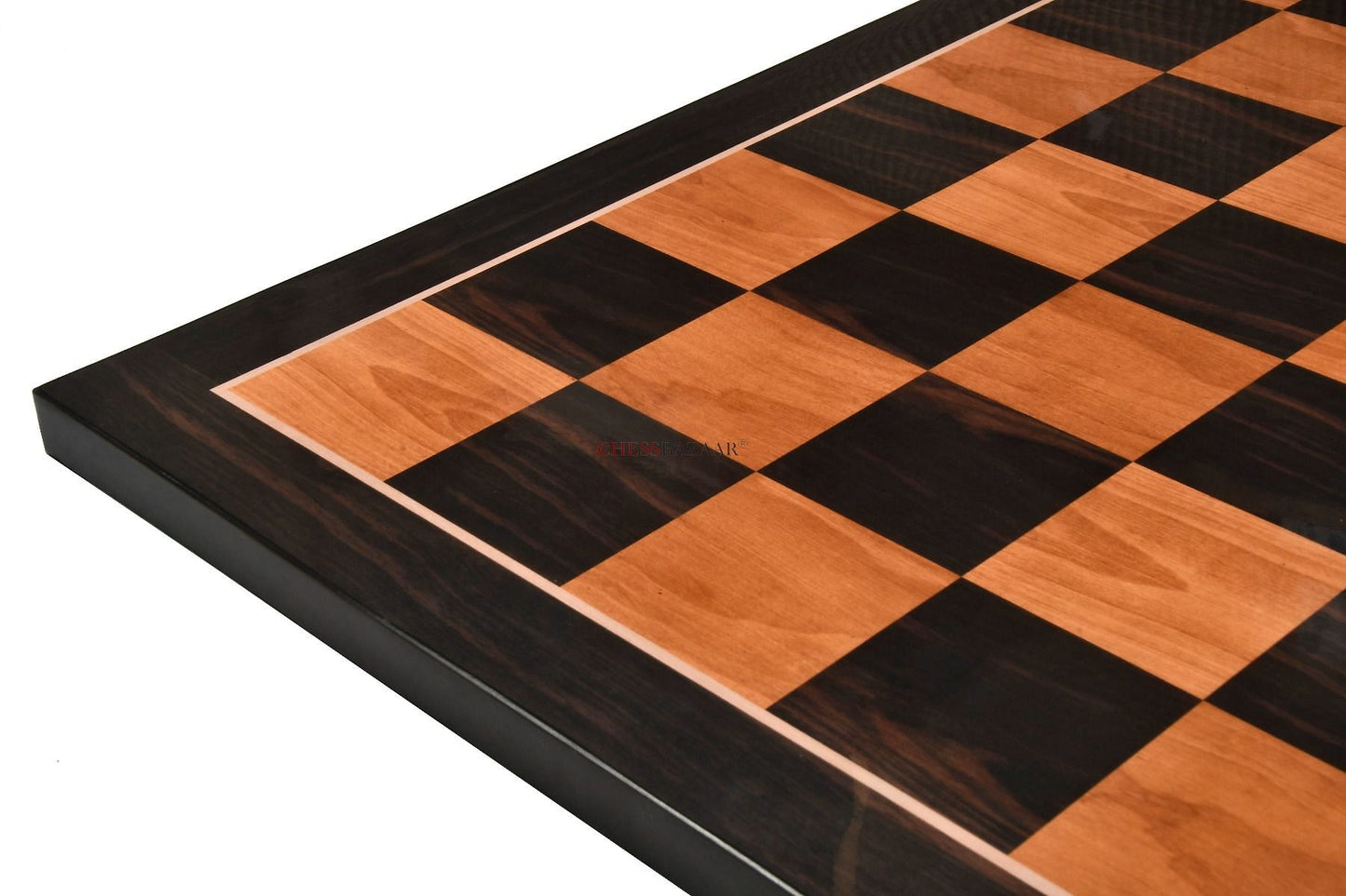 Wooden Printed Chess Board in Antique & Ebony Wood Look 21" - 55 mm
