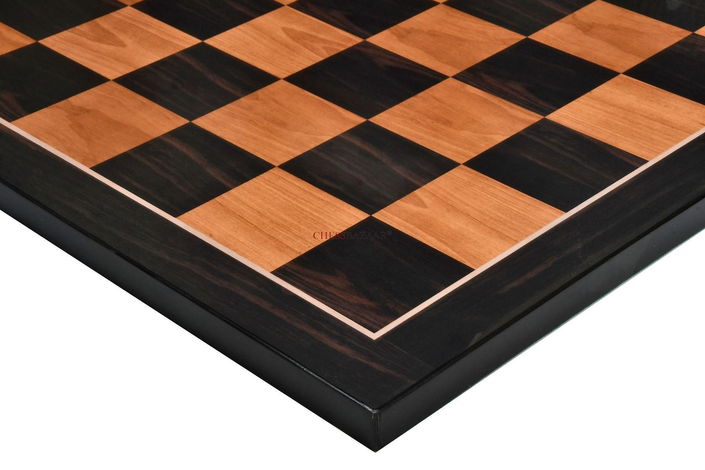 Wooden Printed Chess Board in Antique & Ebony Wood Look 21" - 55 mm